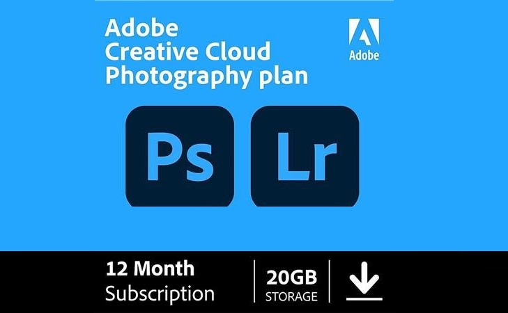 Adobe Photography (Photoshop, Lightroom) 1 Year Individual Redeem Code